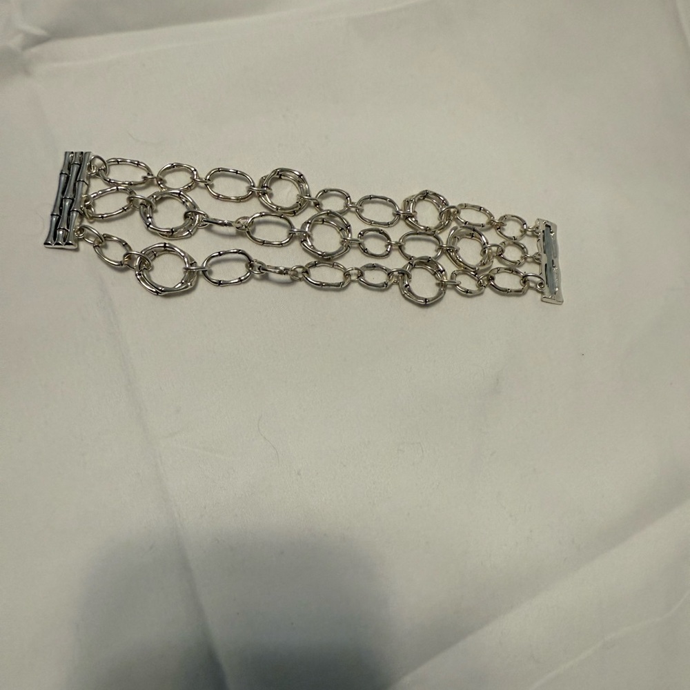 Source Unknown Silver Plated Multi-Chain Bracelet - image 2
